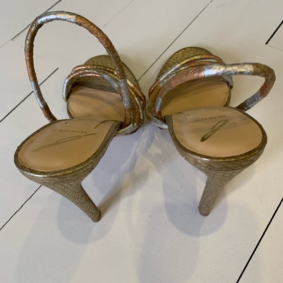 Brian Atwood gold&silver heels - Picture 4 of 6